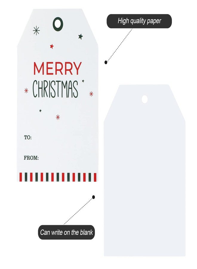 KINGLAKE 50 Pcs Christmas Gift Tags with String,Merry Christmas Tags,Paper Gift Tags for Gift Wrapping,Holiday Present Wrap Tags Christmas Design for Xmas Parties and Celebration - Image 4